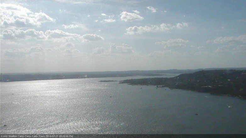 Lake Travis webcam, July 21, 2019 4:30 PM CT
