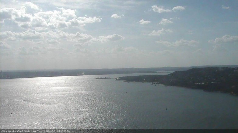Lake Travis webcam, July 21, 2019 4:35 PM CT