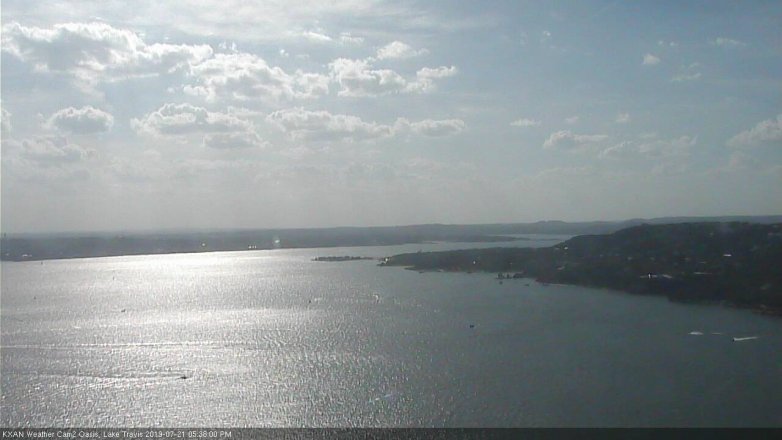 Lake Travis webcam, July 21, 2019 4:40 PM CT