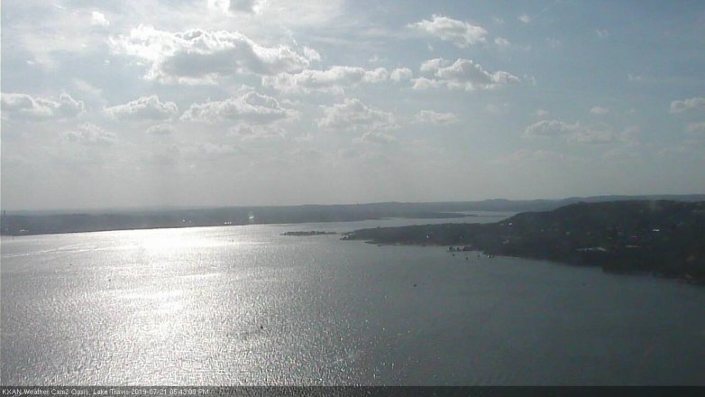 Lake Travis webcam, July 21, 2019 4:45 PM CT