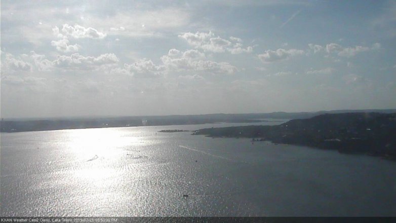 Lake Travis webcam, July 21, 2019 4:55 PM CT