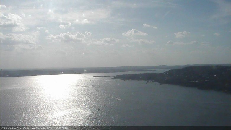Lake Travis webcam, July 21, 2019 5:00 PM CT
