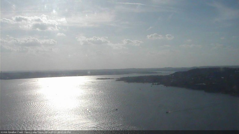 Lake Travis webcam, July 21, 2019 5:05 PM CT