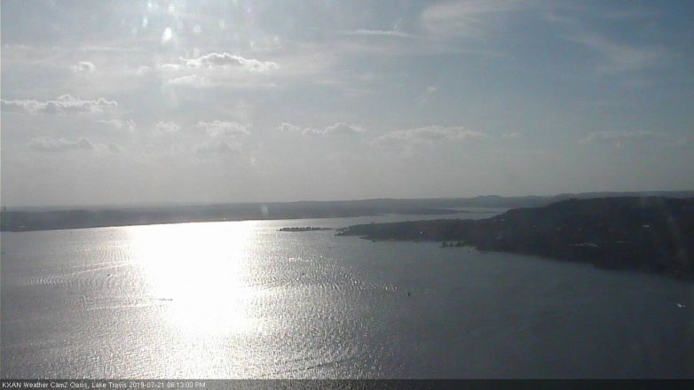 Lake Travis webcam, July 21, 2019 5:15 PM CT