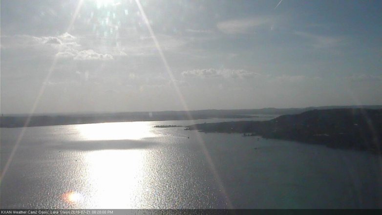 Lake Travis webcam, July 21, 2019 5:30 PM CT
