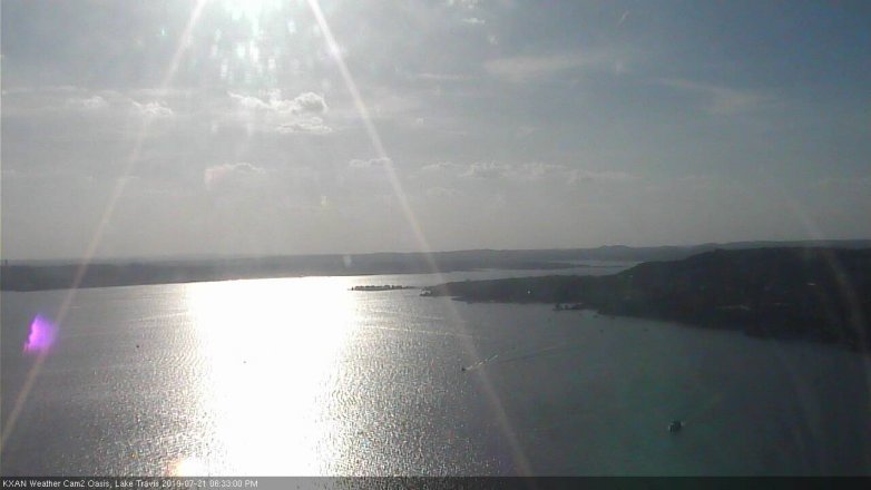 Lake Travis webcam, July 21, 2019 5:35 PM CT