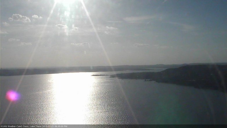 Lake Travis webcam, July 21, 2019 5:40 PM CT