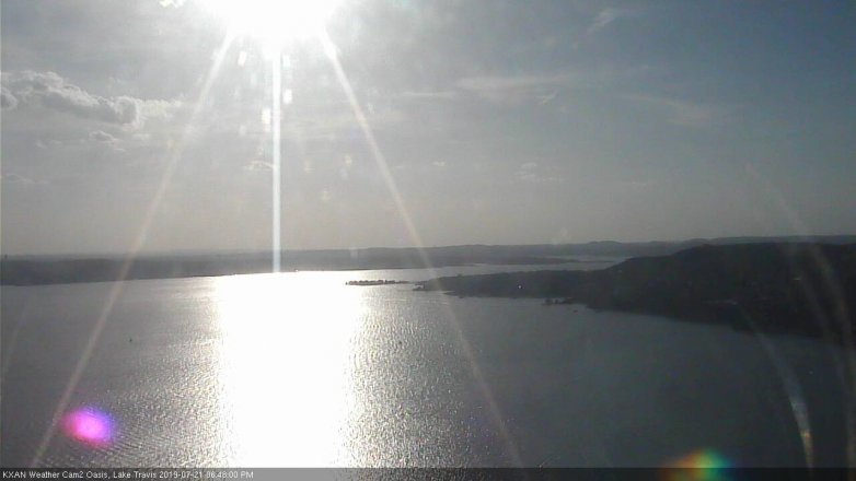 Lake Travis webcam, July 21, 2019 5:50 PM CT