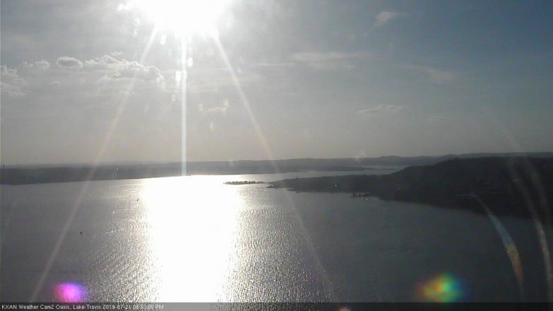 Lake Travis webcam, July 21, 2019 5:55 PM CT
