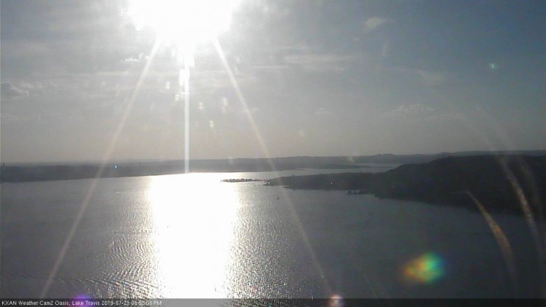 Lake Travis webcam, July 21, 2019 6:00 PM CT
