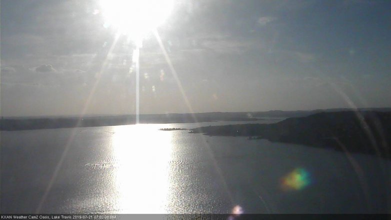 Lake Travis webcam, July 21, 2019 6:05 PM CT