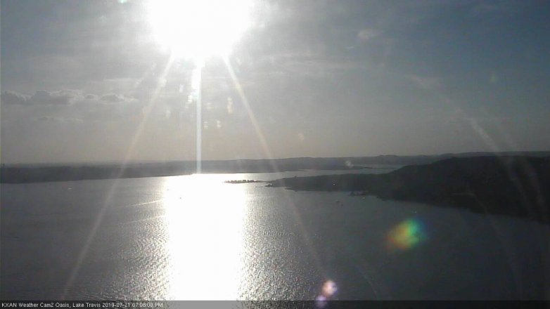 Lake Travis webcam, July 21, 2019 6:10 PM CT