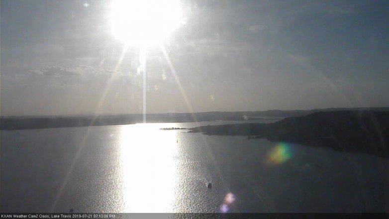 Lake Travis webcam, July 21, 2019 6:15 PM CT