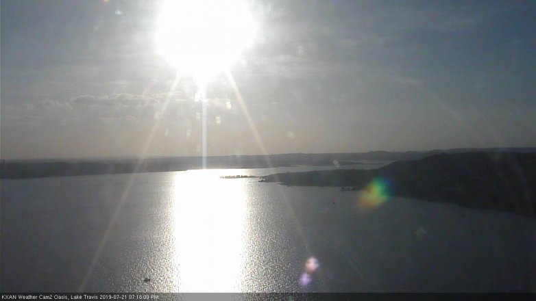 Lake Travis webcam, July 21, 2019 6:20 PM CT