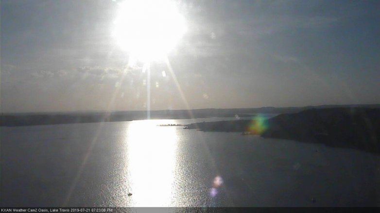 Lake Travis webcam, July 21, 2019 6:25 PM CT
