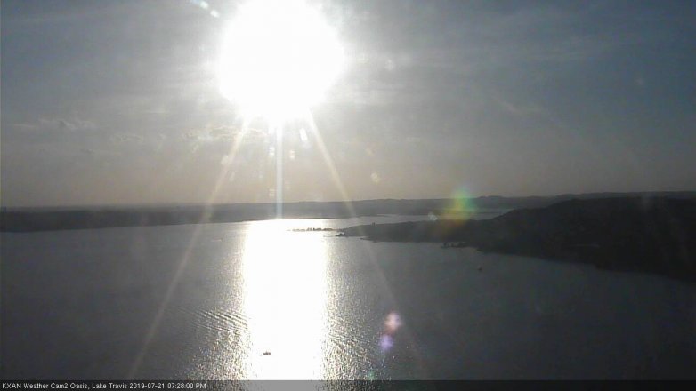 Lake Travis webcam, July 21, 2019 6:30 PM CT