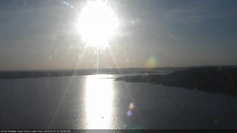 Lake Travis webcam, July 21, 2019 6:35 PM CT