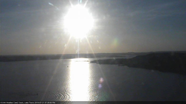 Lake Travis webcam, July 21, 2019 6:40 PM CT