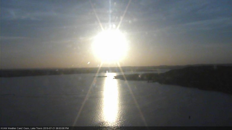 Lake Travis webcam, July 21, 2019 7:05 PM CT