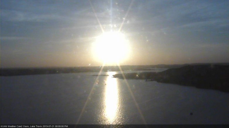 Lake Travis webcam, July 21, 2019 7:10 PM CT