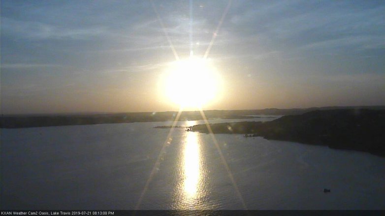 Lake Travis webcam, July 21, 2019 7:15 PM CT