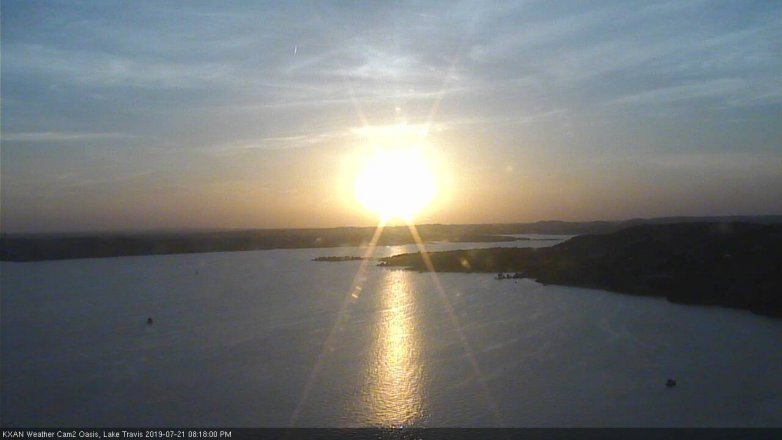 Lake Travis webcam, July 21, 2019 7:20 PM CT