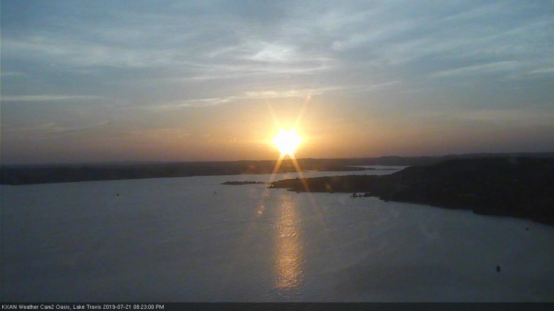 Lake Travis webcam, July 21, 2019 7:25 PM CT