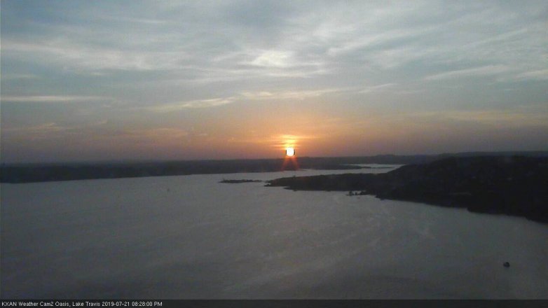 Lake Travis webcam, July 21, 2019 7:30 PM CT