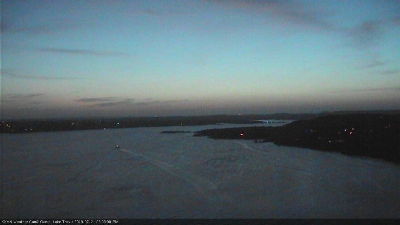 Lake Travis webcam, July 21, 2019 8:05 PM CT
