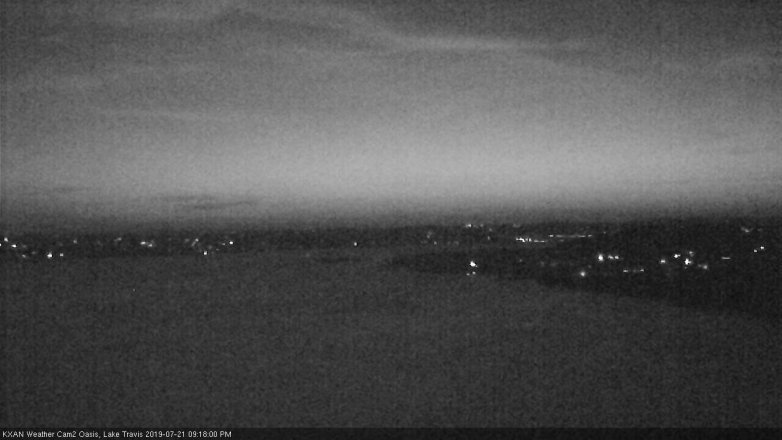 Lake Travis webcam, July 21, 2019 8:20 PM CT