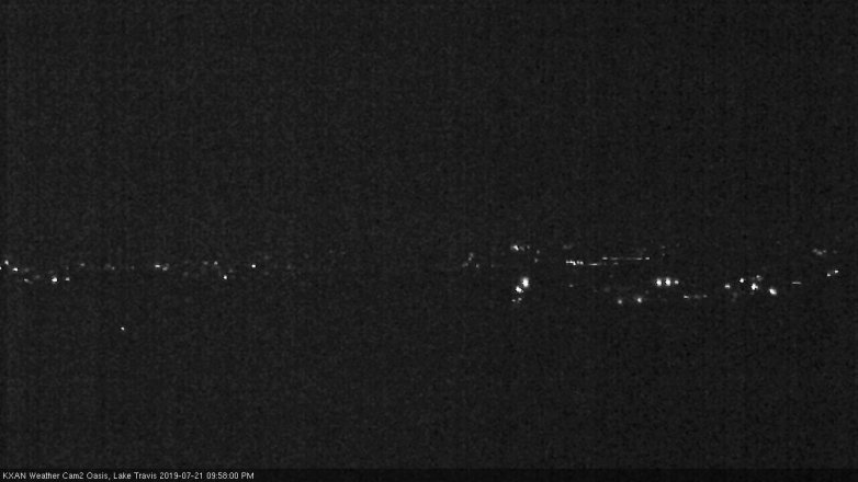 Lake Travis webcam, July 21, 2019 9:00 PM CT