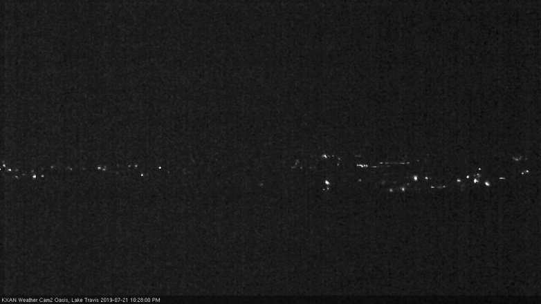 Lake Travis webcam, July 21, 2019 9:30 PM CT