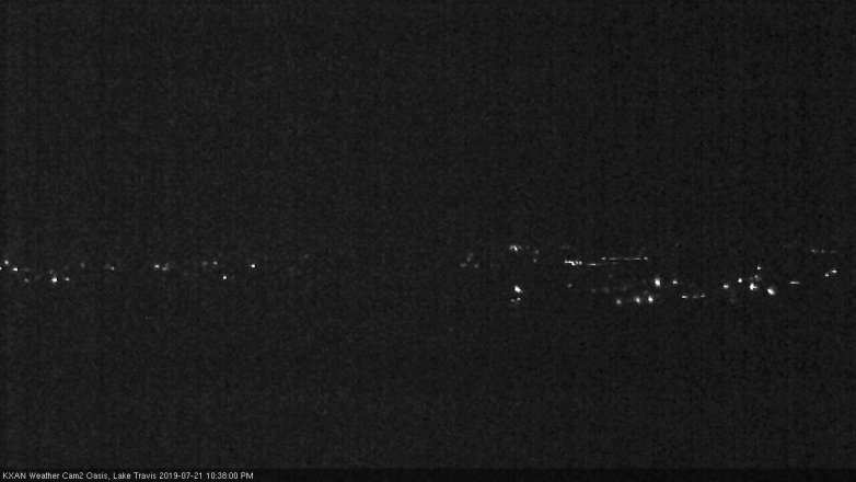 Lake Travis webcam, July 21, 2019 9:40 PM CT
