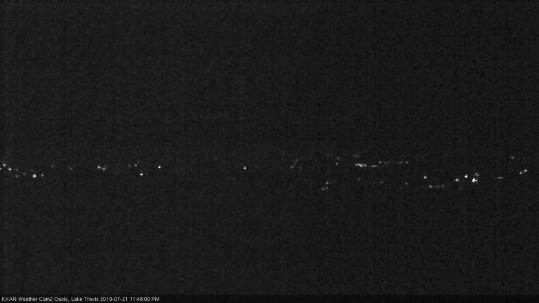Lake Travis webcam, July 21, 2019 10:50 PM CT