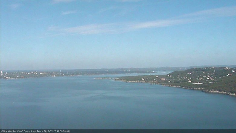 Lake Travis webcam, July 22, 2019 9:05 AM CT