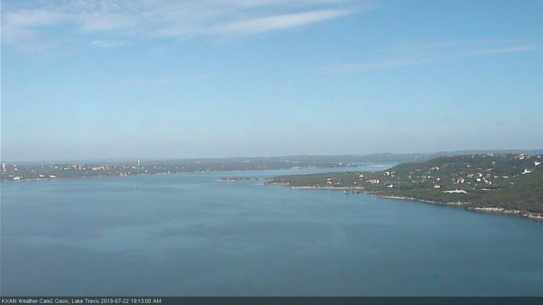 Lake Travis webcam, July 22, 2019 9:15 AM CT