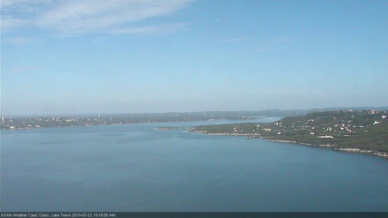 Lake Travis webcam, July 22, 2019 9:20 AM CT