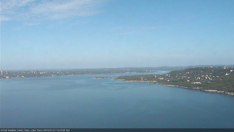 Lake Travis webcam, July 22, 2019 9:25 AM CT
