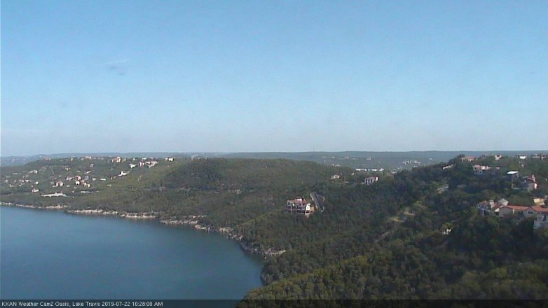 Lake Travis webcam, July 22, 2019 9:30 AM CT