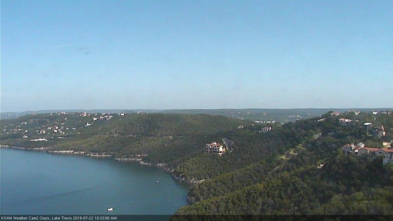 Lake Travis webcam, July 22, 2019 9:35 AM CT