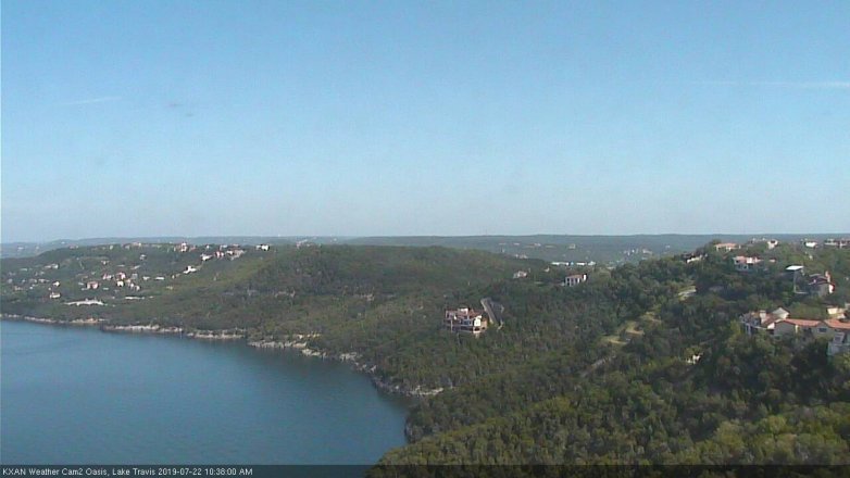 Lake Travis webcam, July 22, 2019 9:40 AM CT