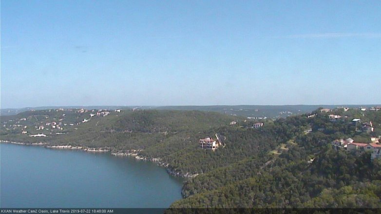 Lake Travis webcam, July 22, 2019 9:50 AM CT