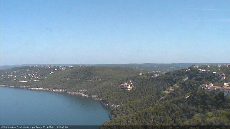 Lake Travis webcam, July 22, 2019 9:55 AM CT