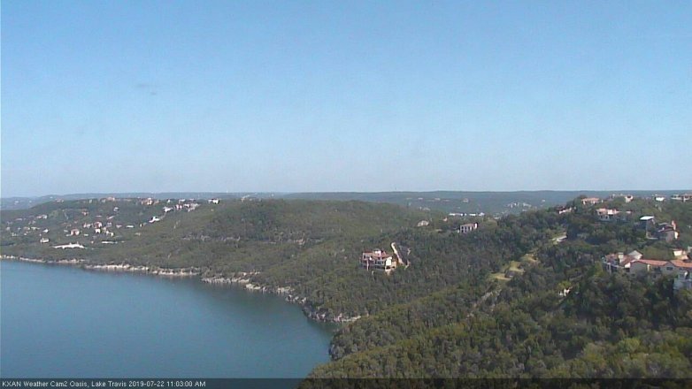 Lake Travis webcam, July 22, 2019 10:05 AM CT
