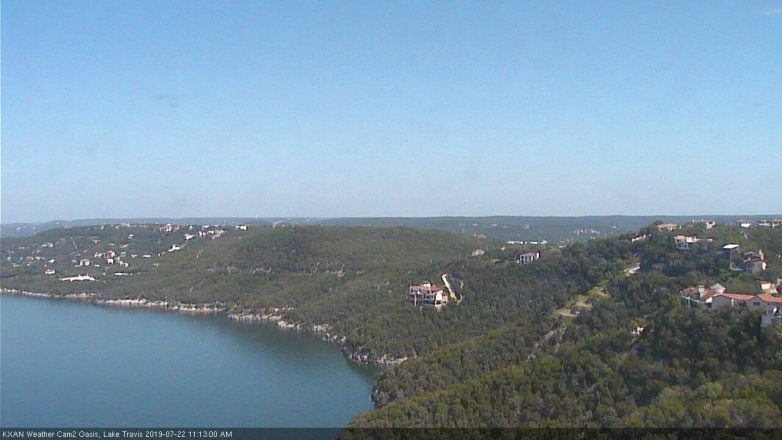Lake Travis webcam, July 22, 2019 10:15 AM CT