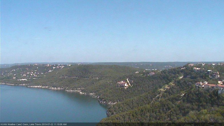 Lake Travis webcam, July 22, 2019 10:20 AM CT
