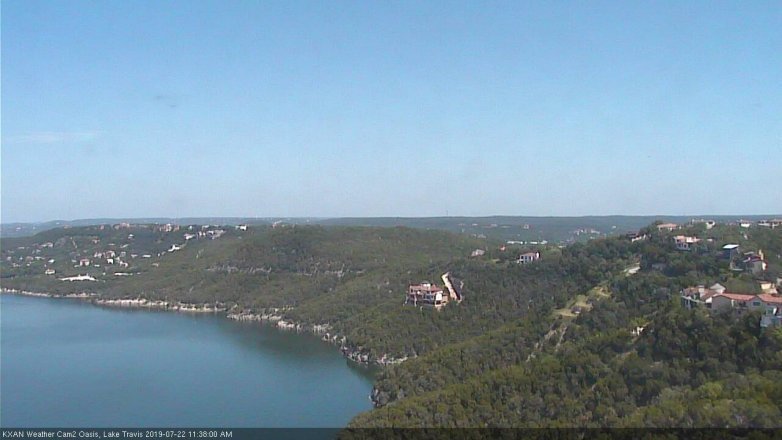 Lake Travis webcam, July 22, 2019 10:40 AM CT