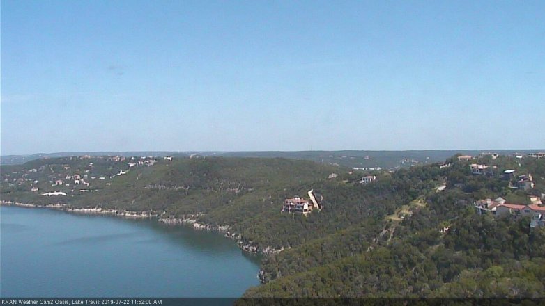 Lake Travis webcam, July 22, 2019 10:55 AM CT