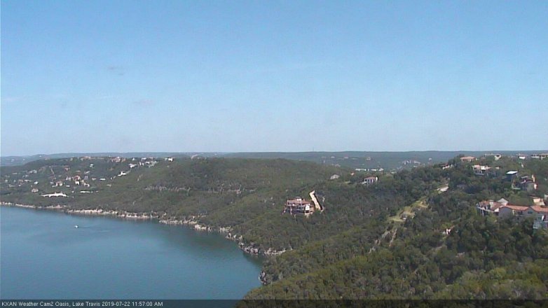Lake Travis webcam, July 22, 2019 11:00 AM CT