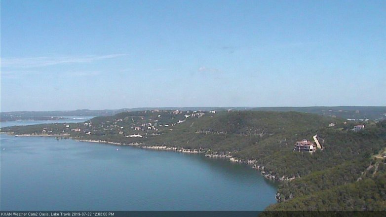 Lake Travis webcam, July 22, 2019 11:05 AM CT